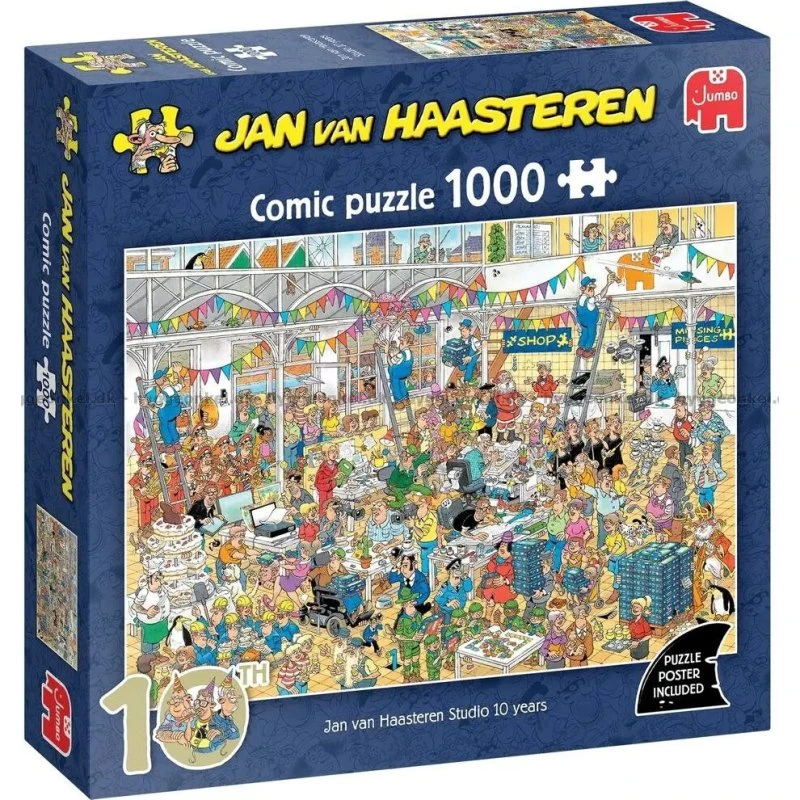 Jan van Haasteren Studio 10 år – 1000 brikker