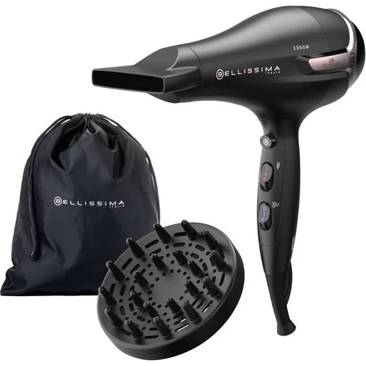 Bellissima 11860 K9 2500 Ion hårtørrer - Sort/Lyserød