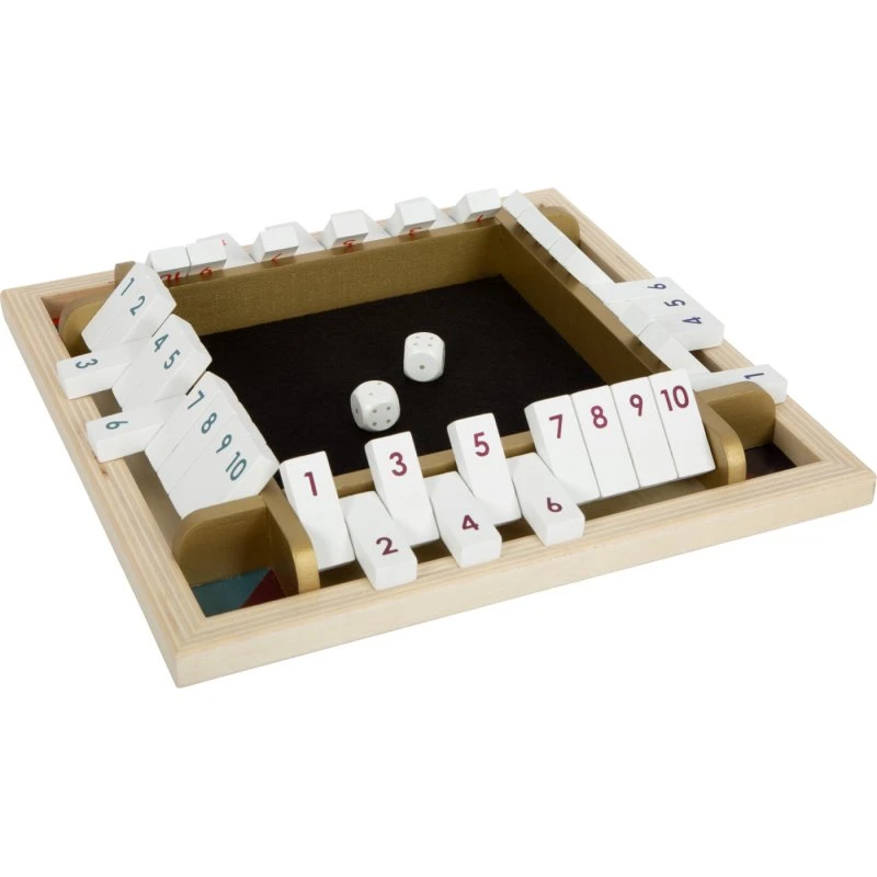 Luk Boksen XL - Shut the Box Træspil (Guld Edition)