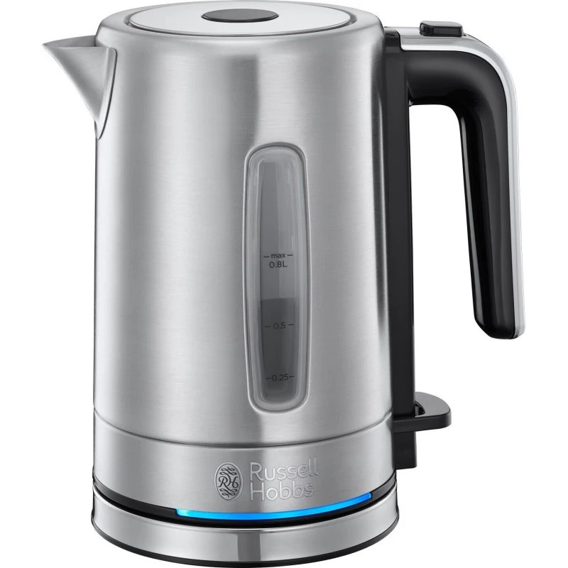 Russell Hobbs Compact Home Elkedel 0,8 L - Børstet stål/Sort