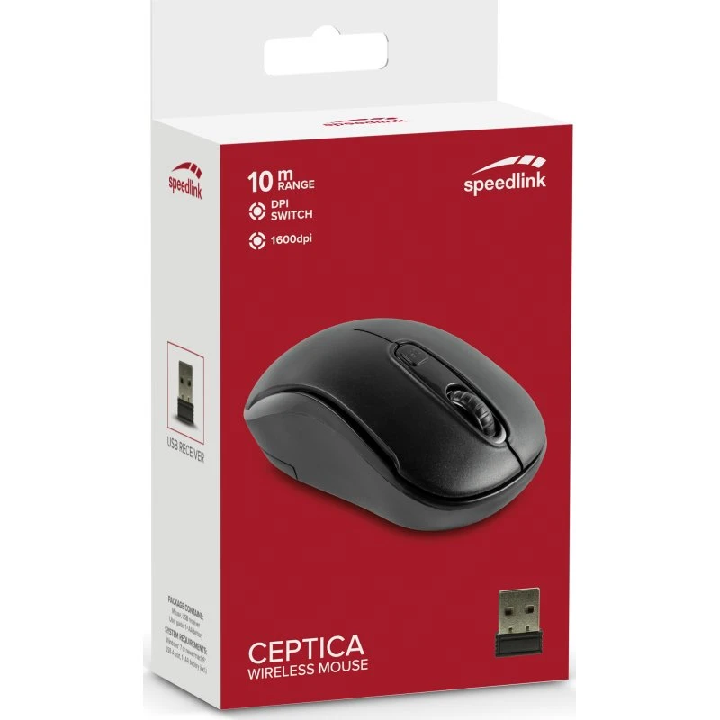 Speedlink Ceptica Trådløs Mus 1600 DPI - Sort