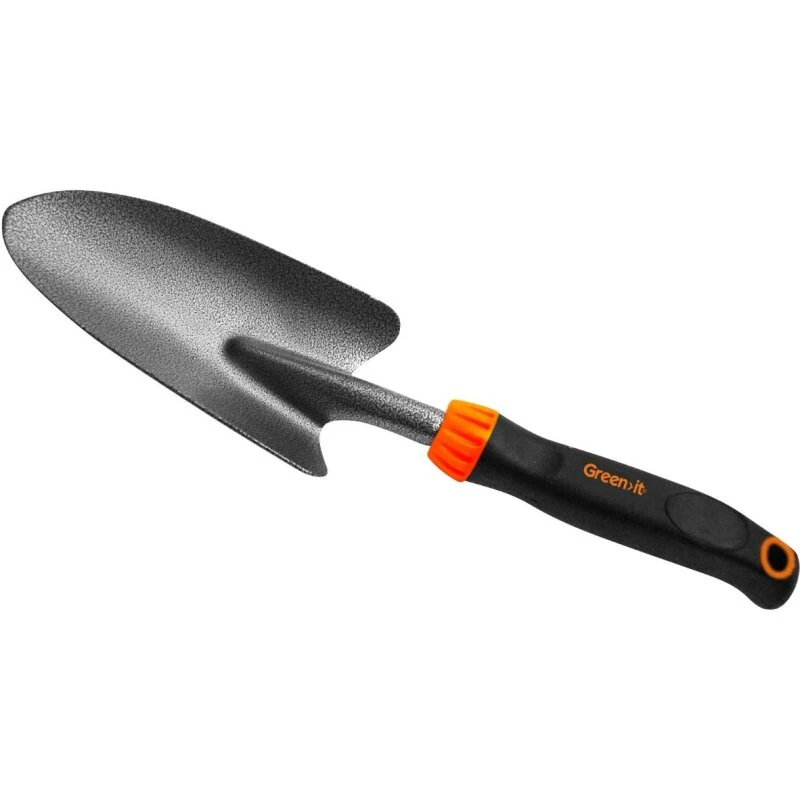 Green-It planteskovl 33 cm soft grip - sort/orange