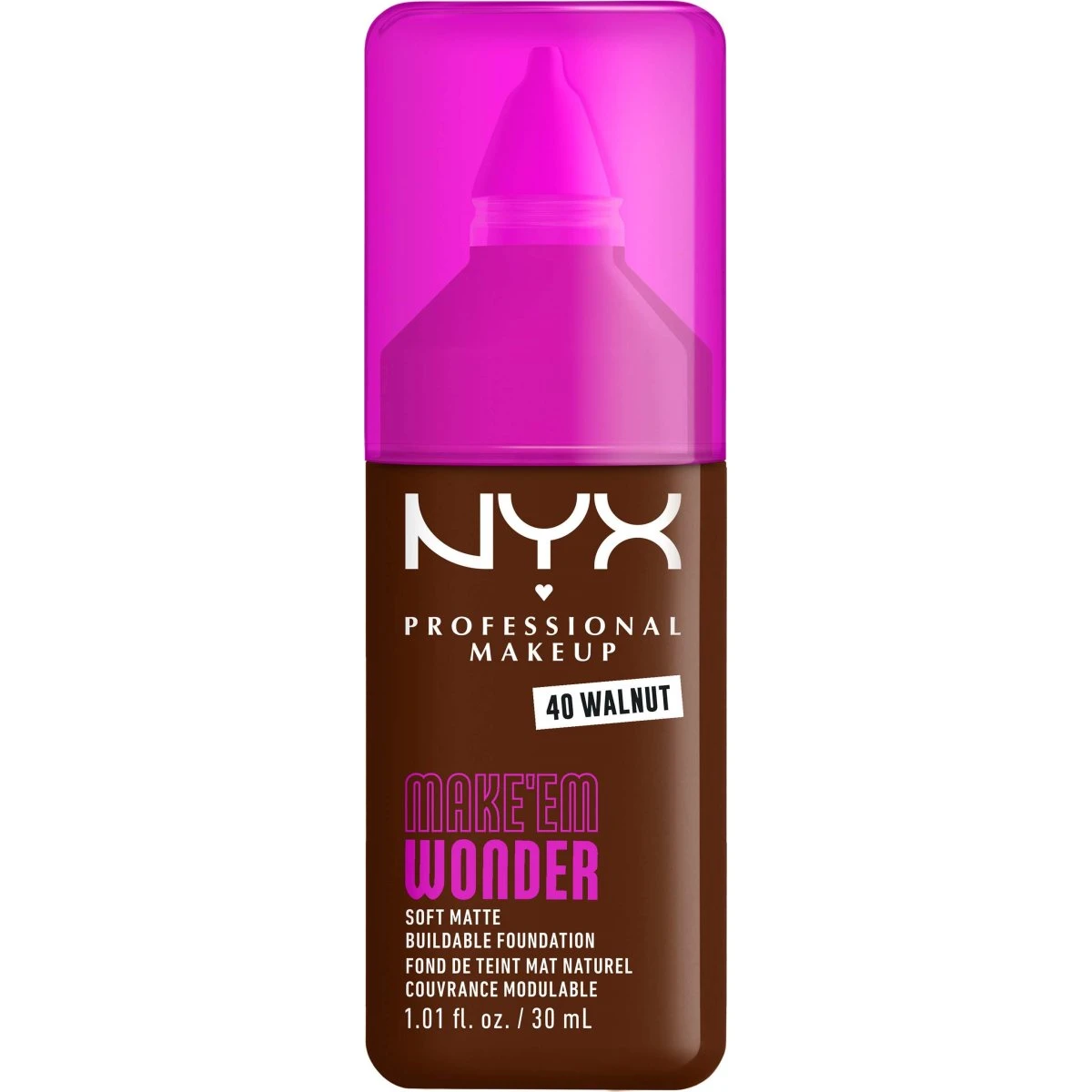 NYX Professional Makeup Make Em Wonder Foundation 40 Walnut 25ml