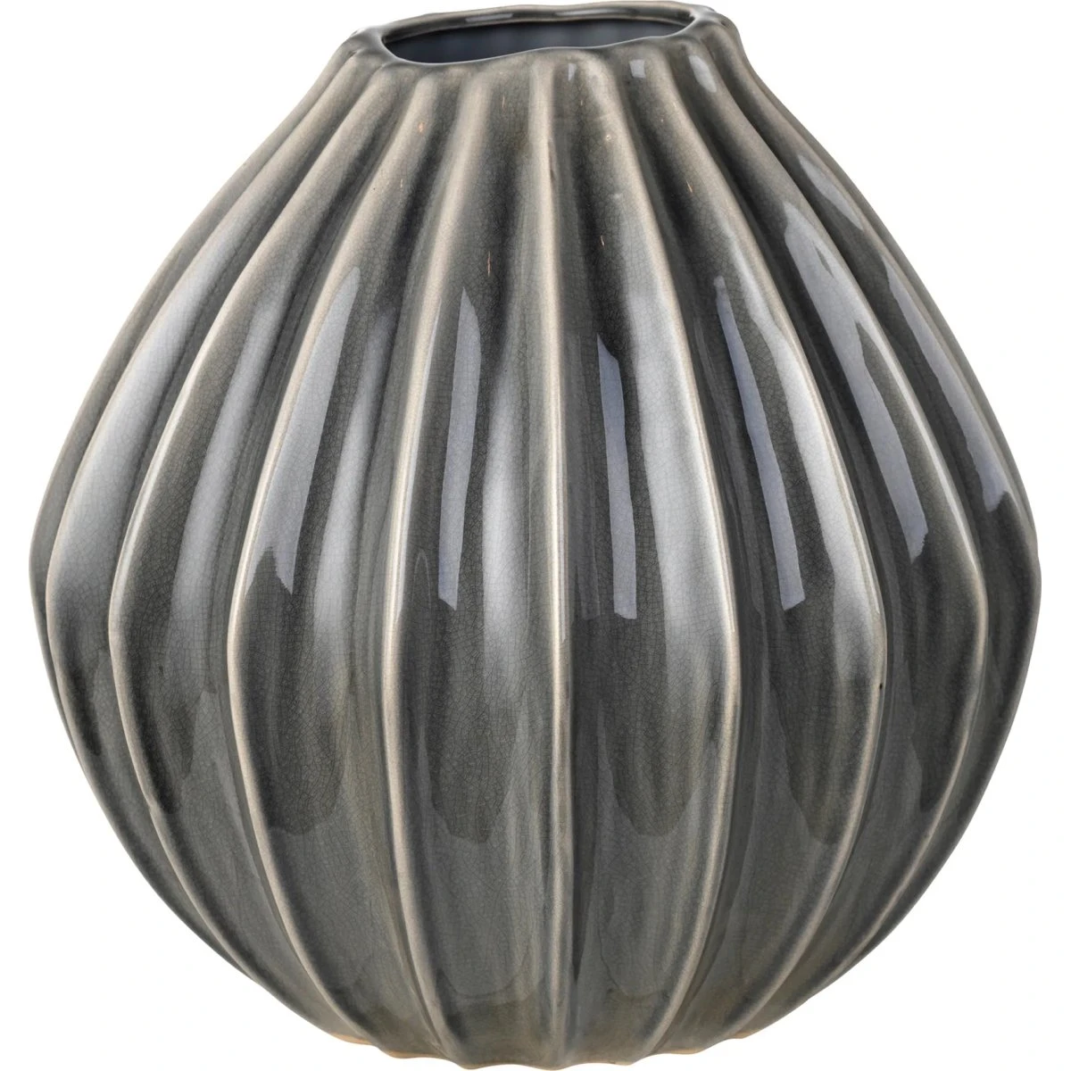 Broste Copenhagen Wide vase, smoked pearl, 30 cm
