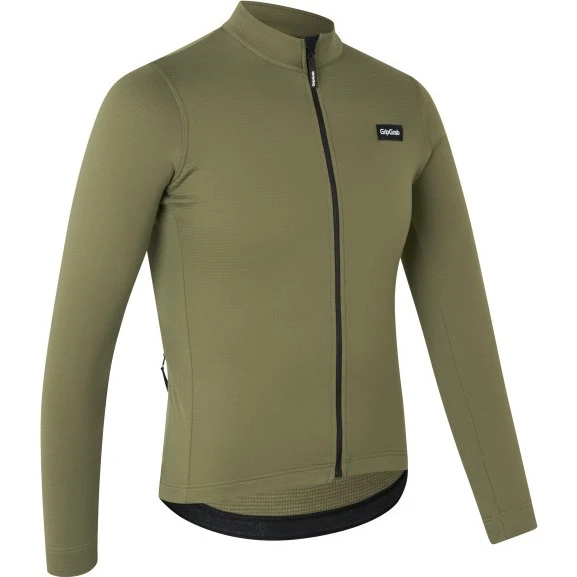 GripGrab EXPLR Merinotech Termocykeltrøje - Olive Green