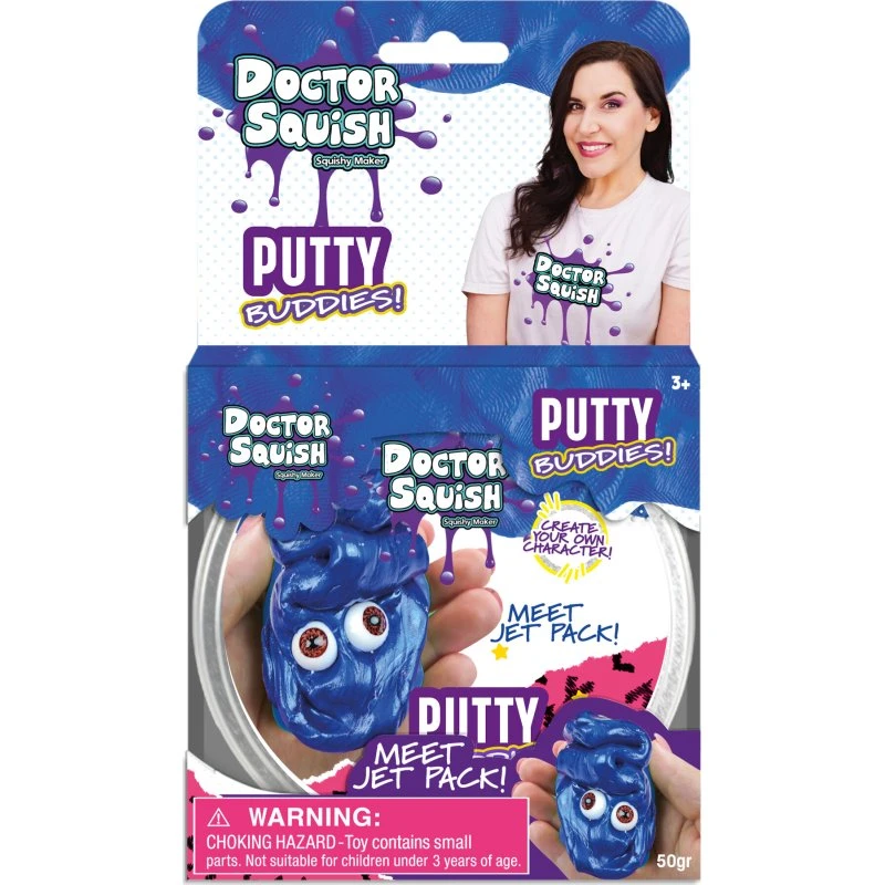 Doctor Squish Putty Buddies 50g - Jet Pack (Mørkeblå)