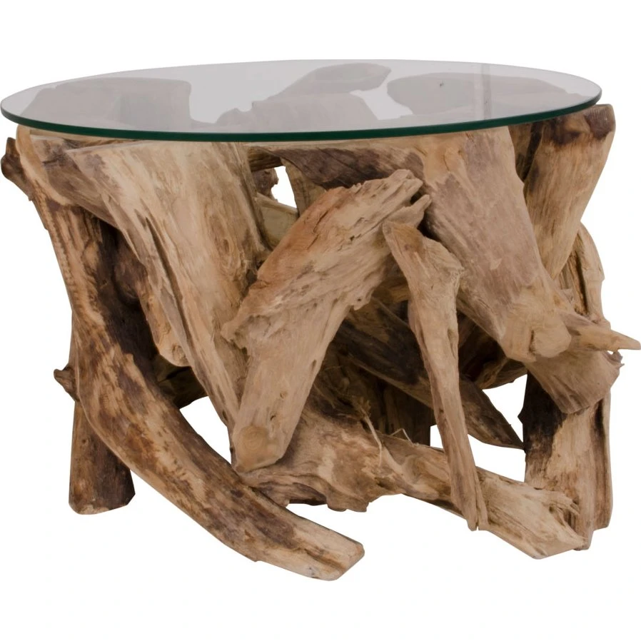 House Nordic Grand Canyon Sofabord i Teak med Glasplade - 60 cm