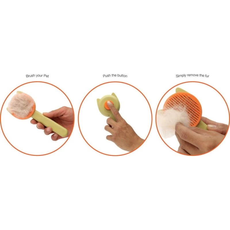 Winkee Pelsbørste med rengøringsknap