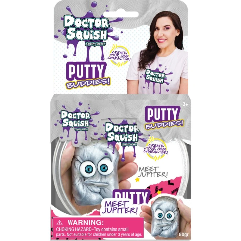 Doctor Squish Putty Buddies 50 g – Silver (Jupiter)