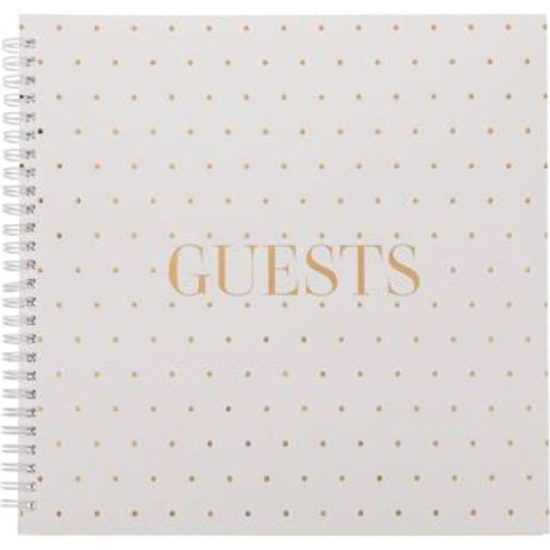 Gæstebog 24x24 cm – Spiralindbundet, 100 sider