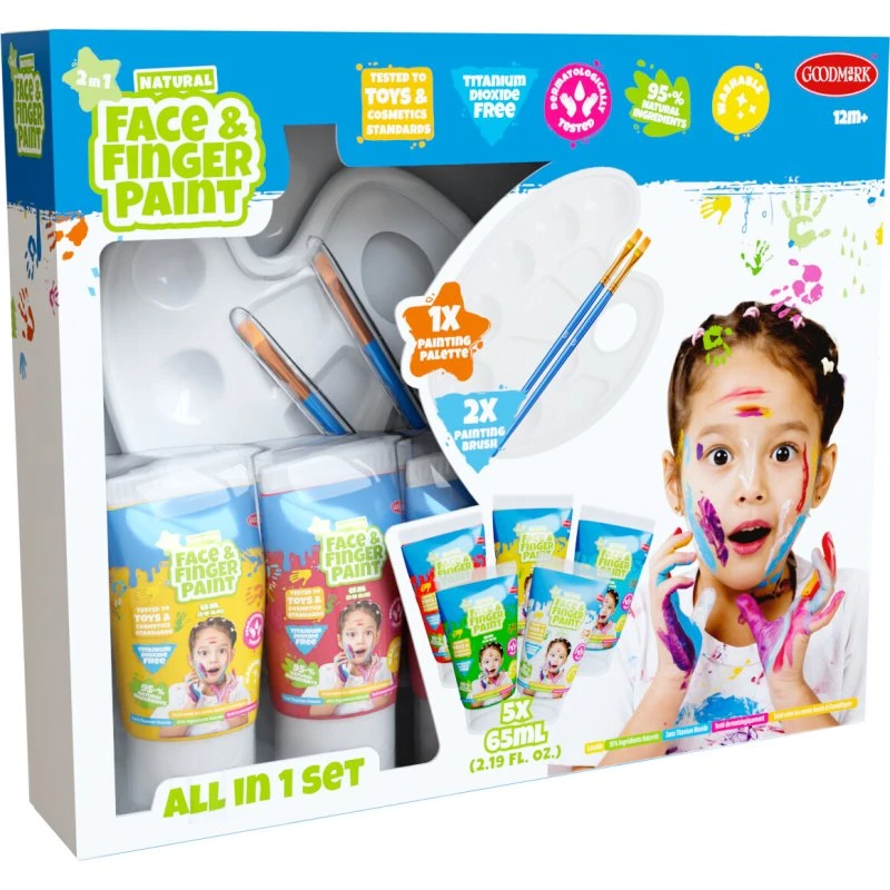 Naturlig Ansigts- & Fingermaling All-in-1 Sæt