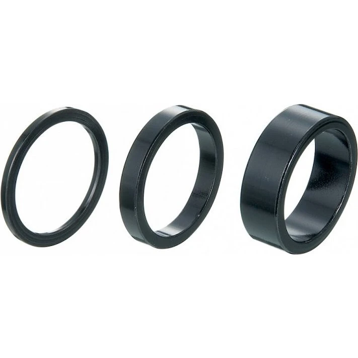 Spacer sæt sort 2/5/10 mm til styrfittings