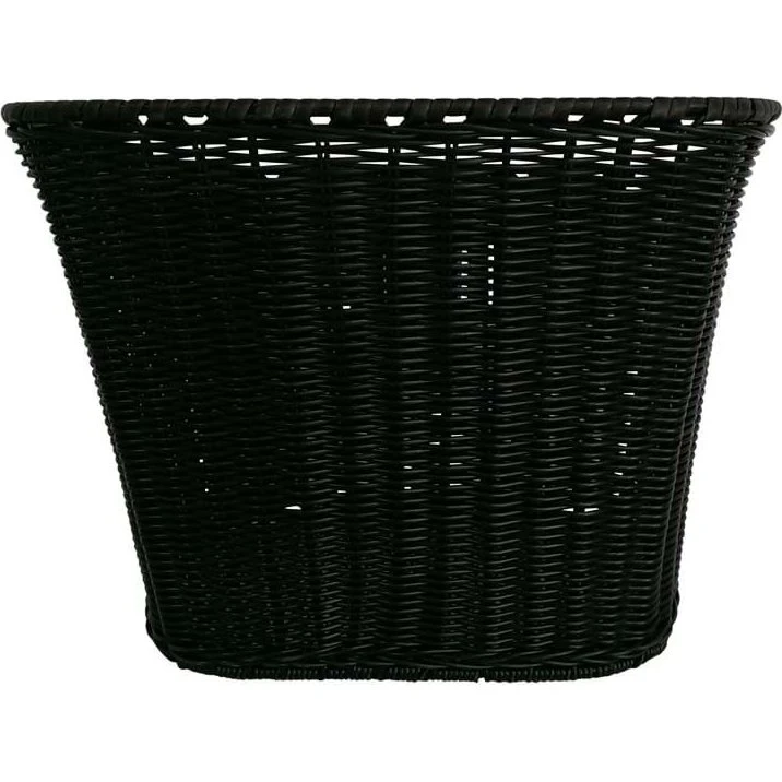 Bike Attitude Rattan Frontkurv - Sort, Fastmonteret