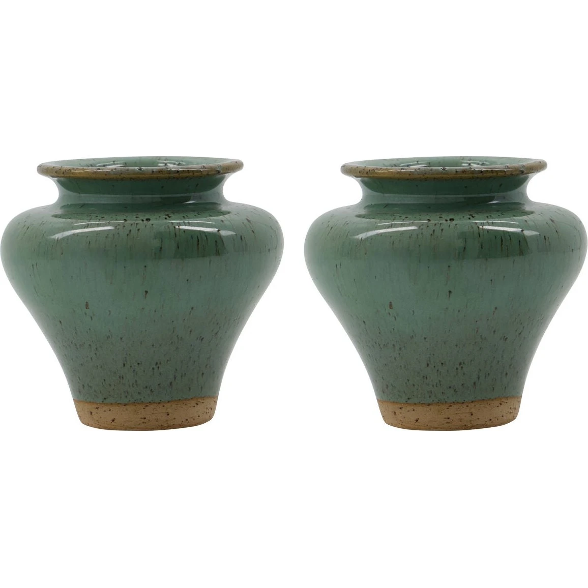 House Doctor Kolo Vase Sæt 2 stk. Lertøj Skovgrøn 8,5cm