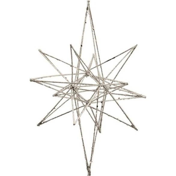 House Doctor Ornament Stjerne Juledekoration - 25cm - Champagne