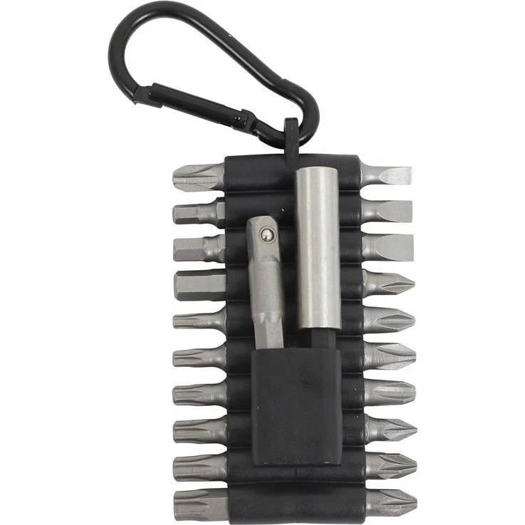 Bits sæt 22 dele i Cr-V stål med adapter og magnetisk holder