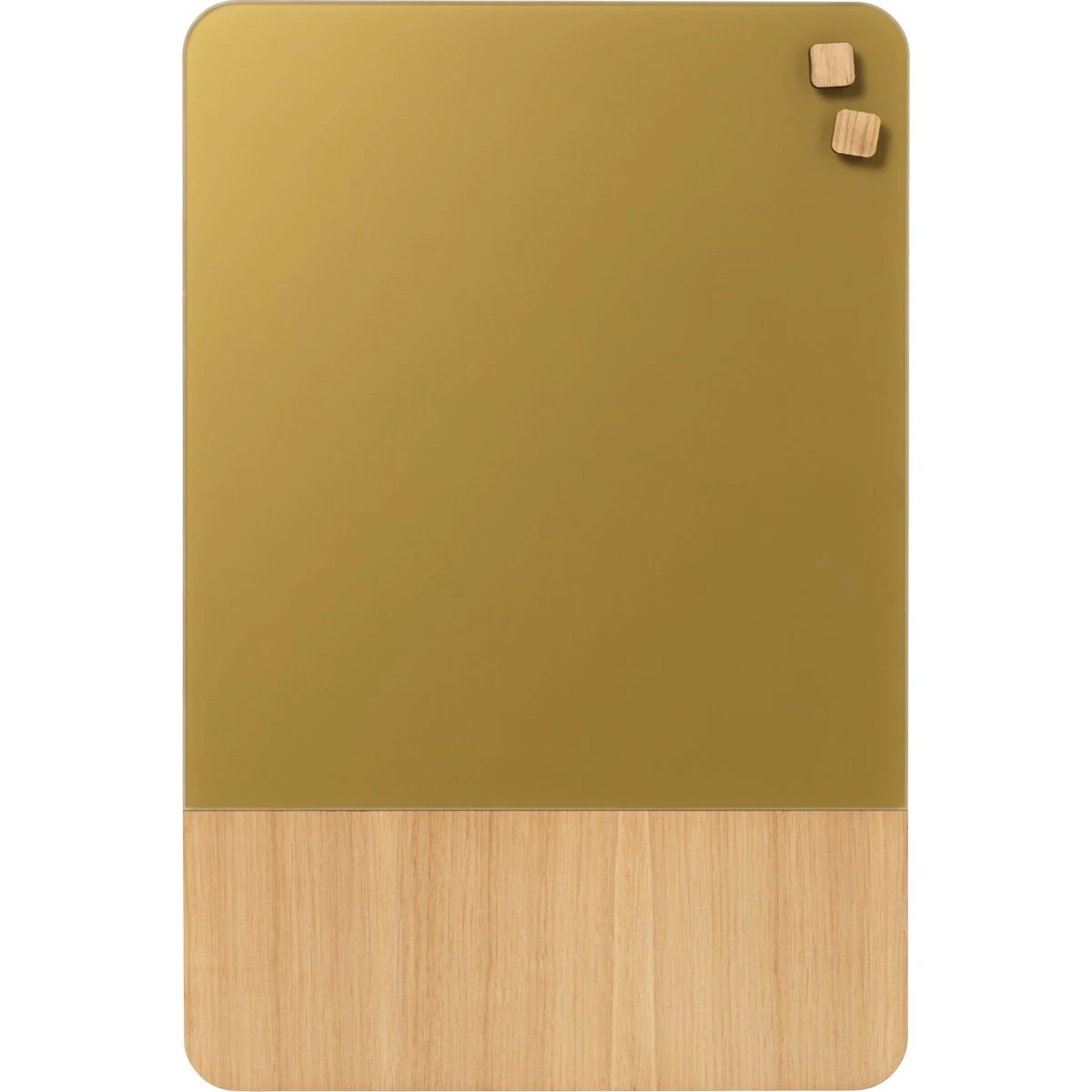 Mat glas guld/Egefiner Magnetisk tavle 40 x 60 cm