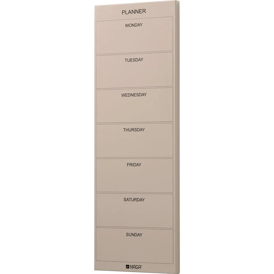 Magnetisk ugeplan tavle 20 x 60 cm - Brun Engelsk
