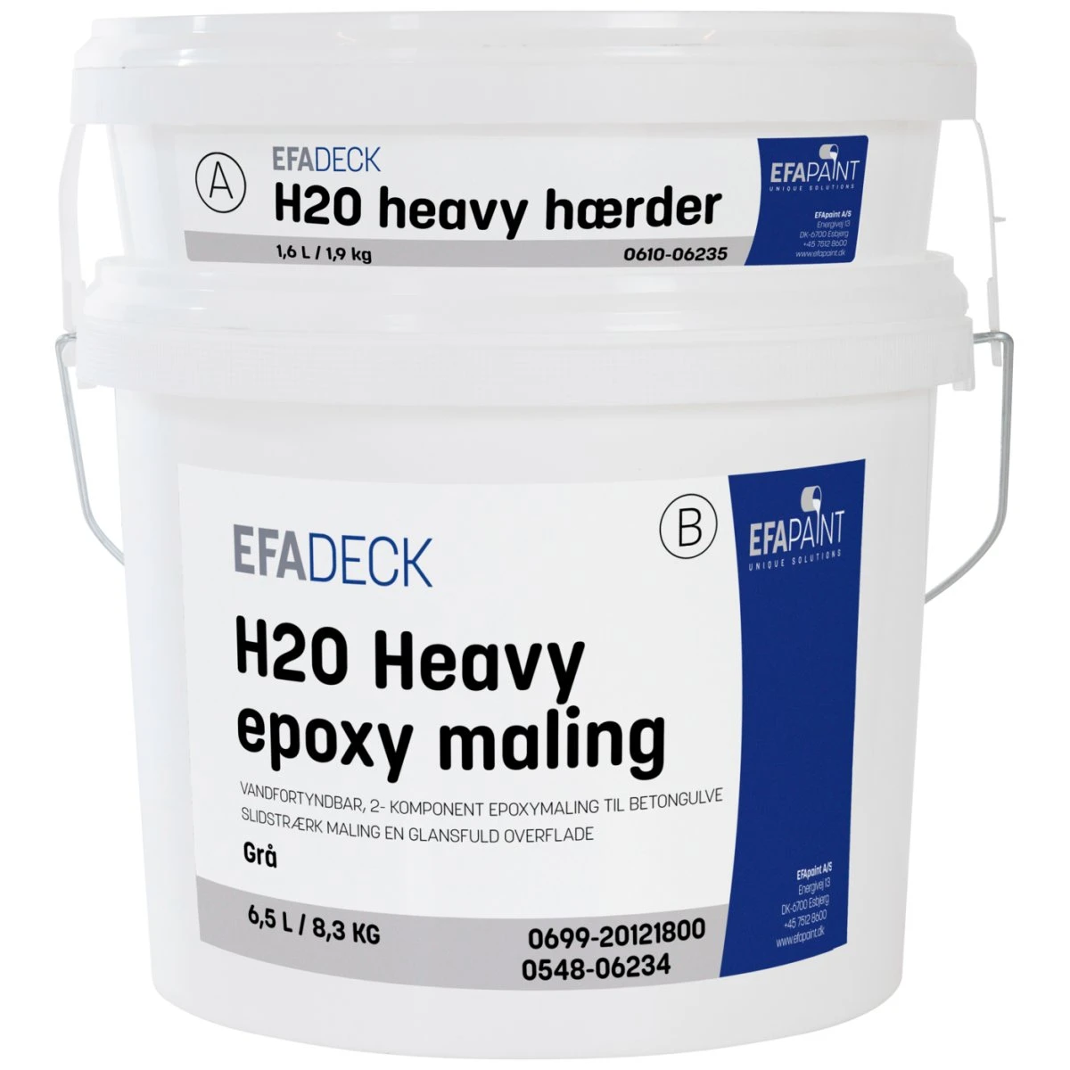 EFAdeck H2O Heavy Epoxy Maling Grå 8L