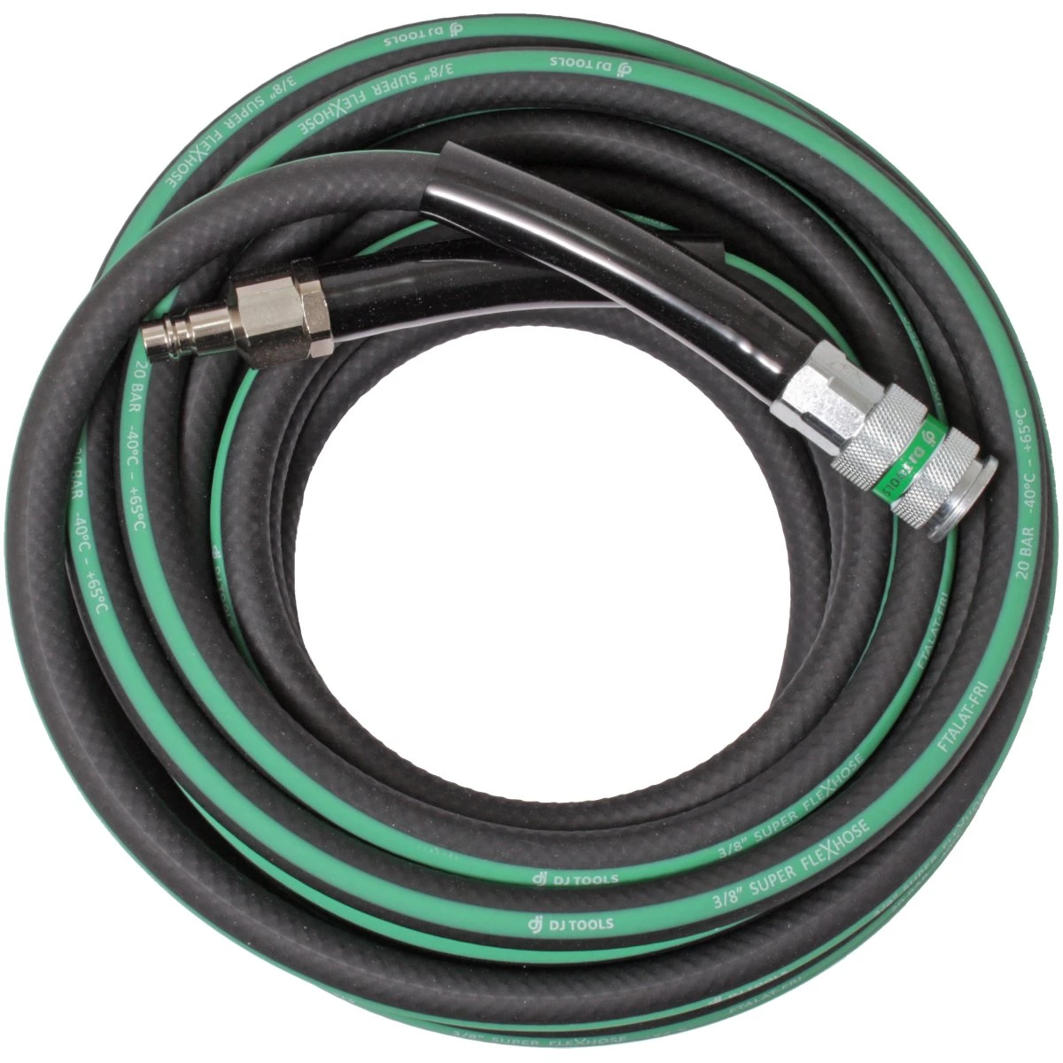 DJ TOOLS Trykluftslange 3/8" 10 m med kobling