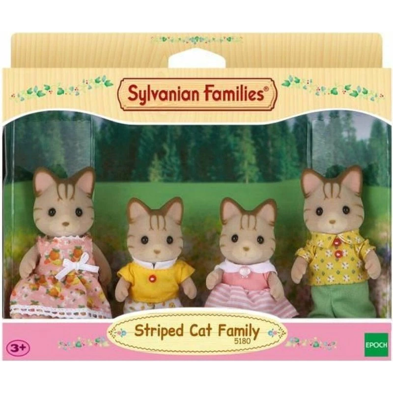 Sylvanian Families - Stribet Kattefamilie (4 figurer)