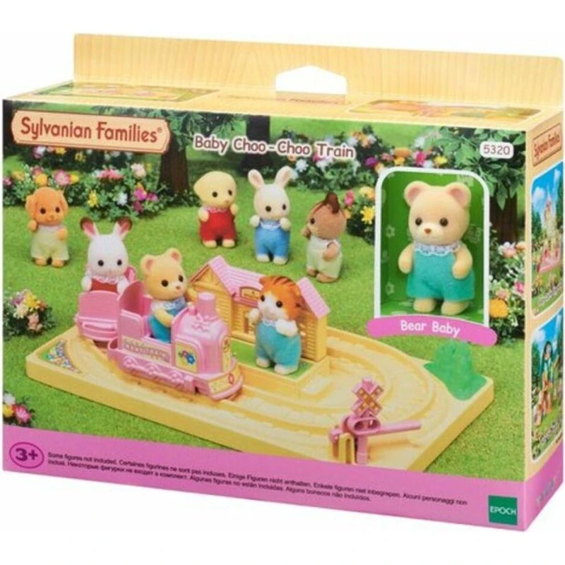 Sylvanian Families Baby Choo-Choo Tog med Bjørnebaby