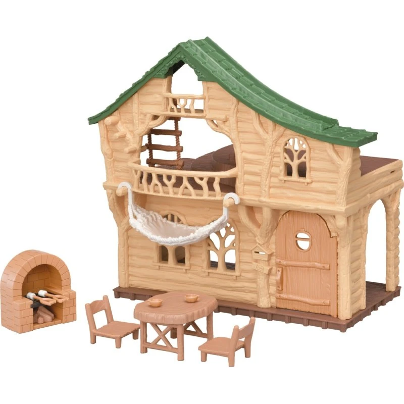 Sylvanian Families Lakeside Lodge - Hus ved søen med møbler