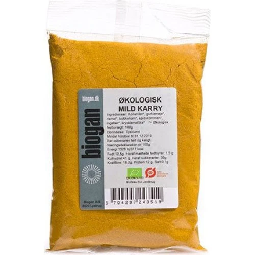 Biogan Mild Karry, Økologisk, 100g