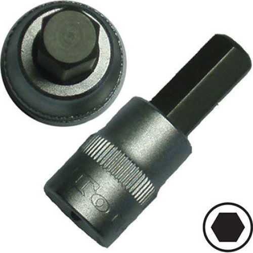 BaTo 6 mm kort stifttop 1/2" hex i chrome vanadium