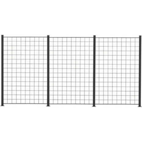 Hortus 3-fags espalier 150x100 cm med 4 alu-stolper, antracit