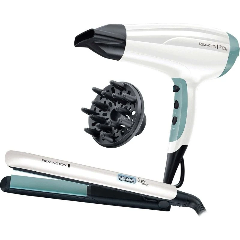 Remington Shine Therapy Sæt – 2300W hårtørrer & glattejern