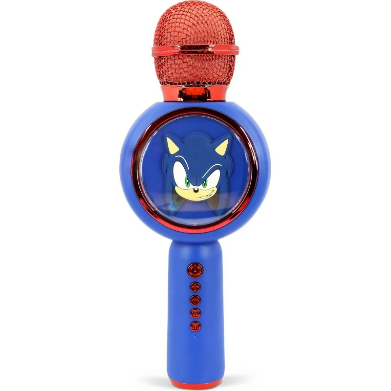 Sonic LED Karaoke Mikrofon til Børn - Blå