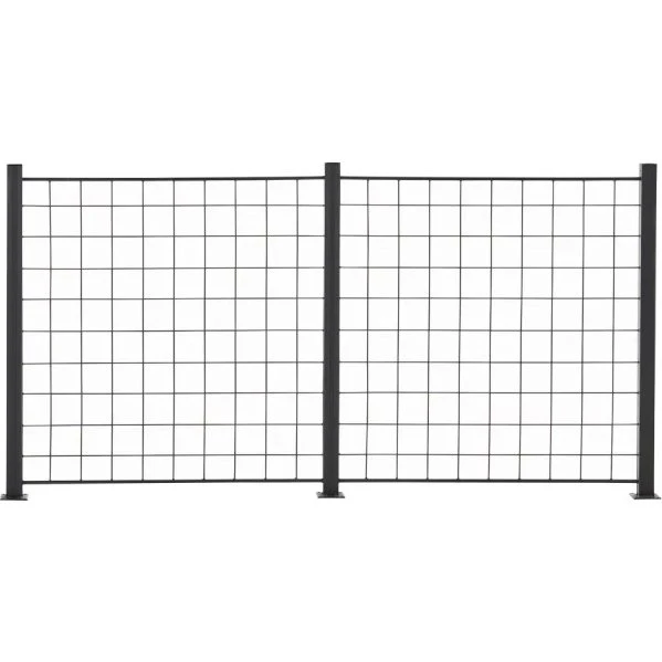 Hortus Espalier 2 fag 100x100 cm inkl. 3 alustolper - Antracitgrå