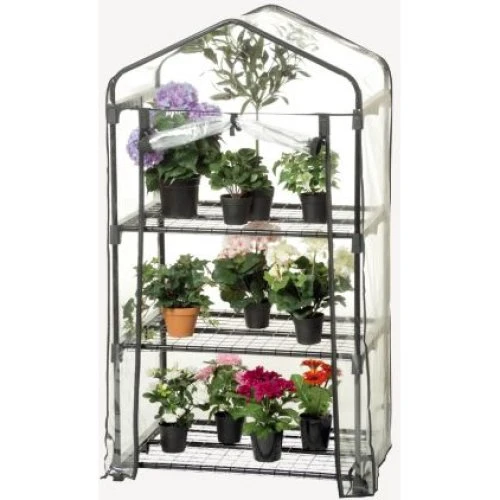 Hortus Minidrivhus i plast - 70 x 50 x 128 cm med 4 hylder