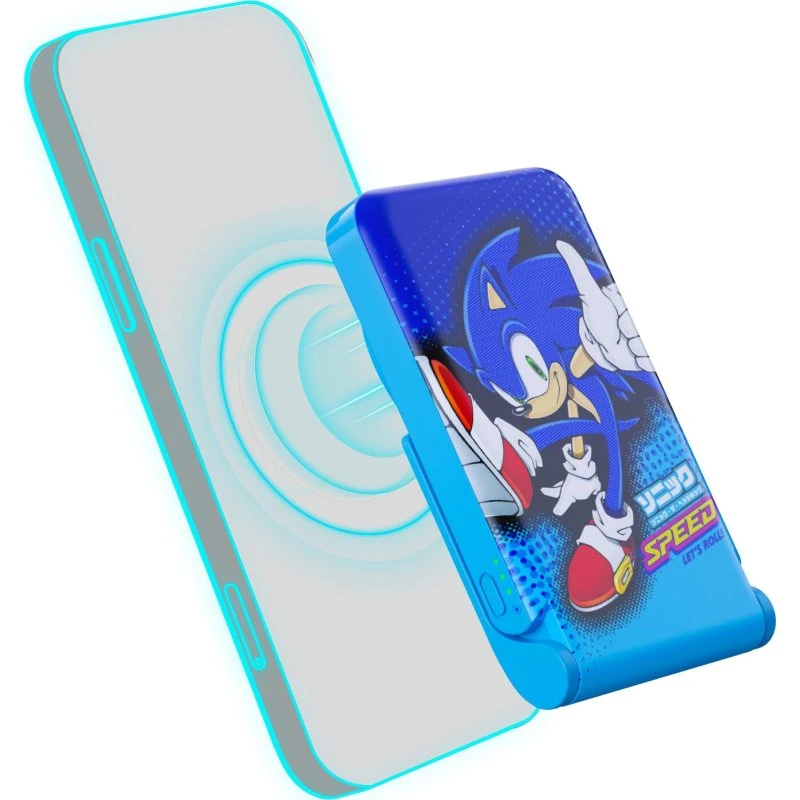 Sonic Magnetic 5000 mAh Trådløs Powerbank - Blå