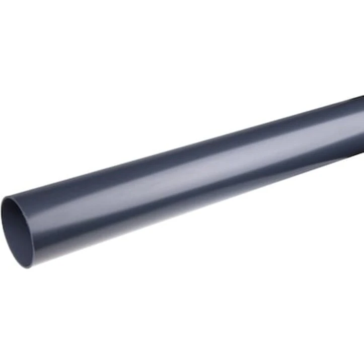 Plastmo nedløbsrør Ø75 mm grafit 6 m
