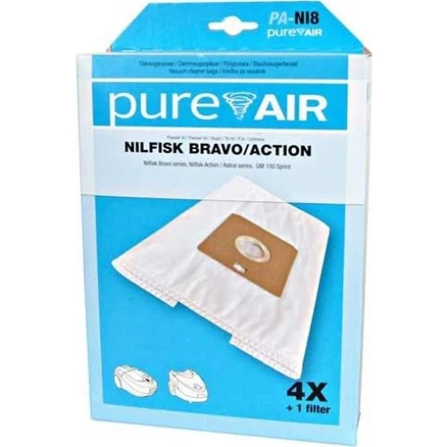 Pureair NI8 støvsugerposer til Nilfisk Bravo, Action & Sprint