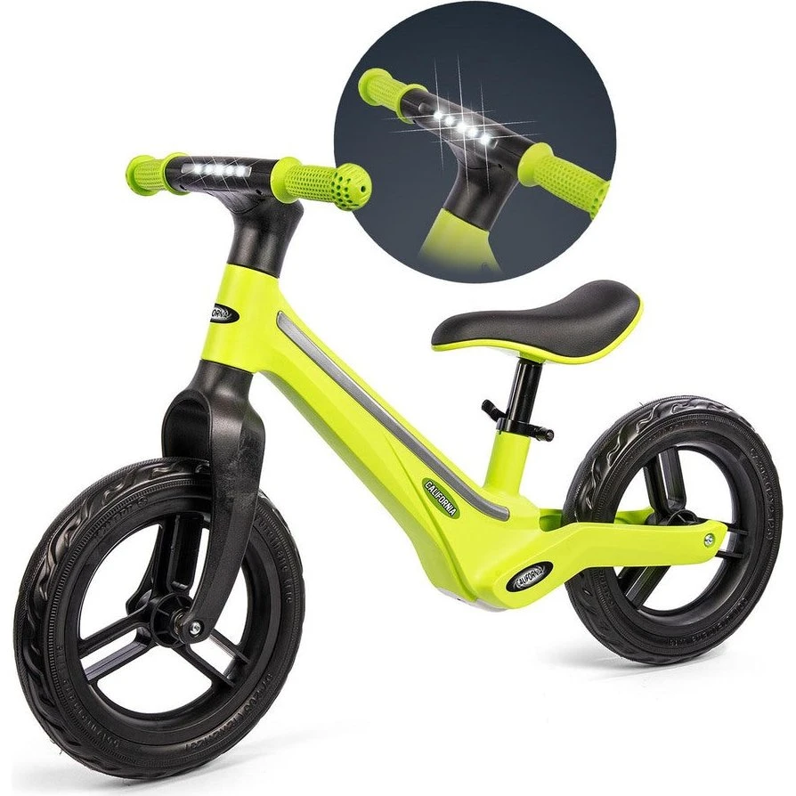 California løbecykel med lys, grøn