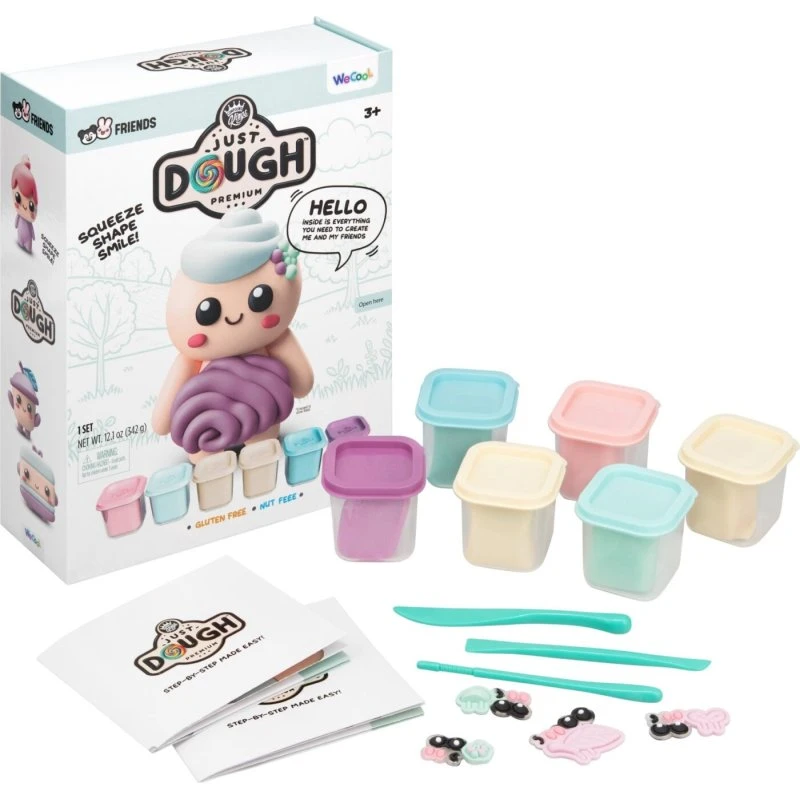 Just Dough Krøllekarakter modellervoks 6x57g