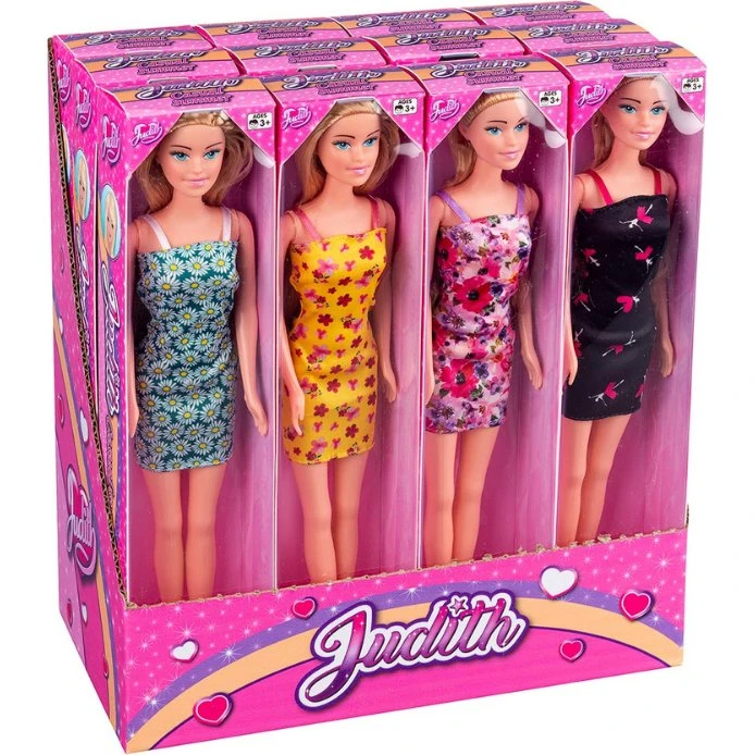 Judith Mode Dukke 29 cm - Farverig sommerkjole