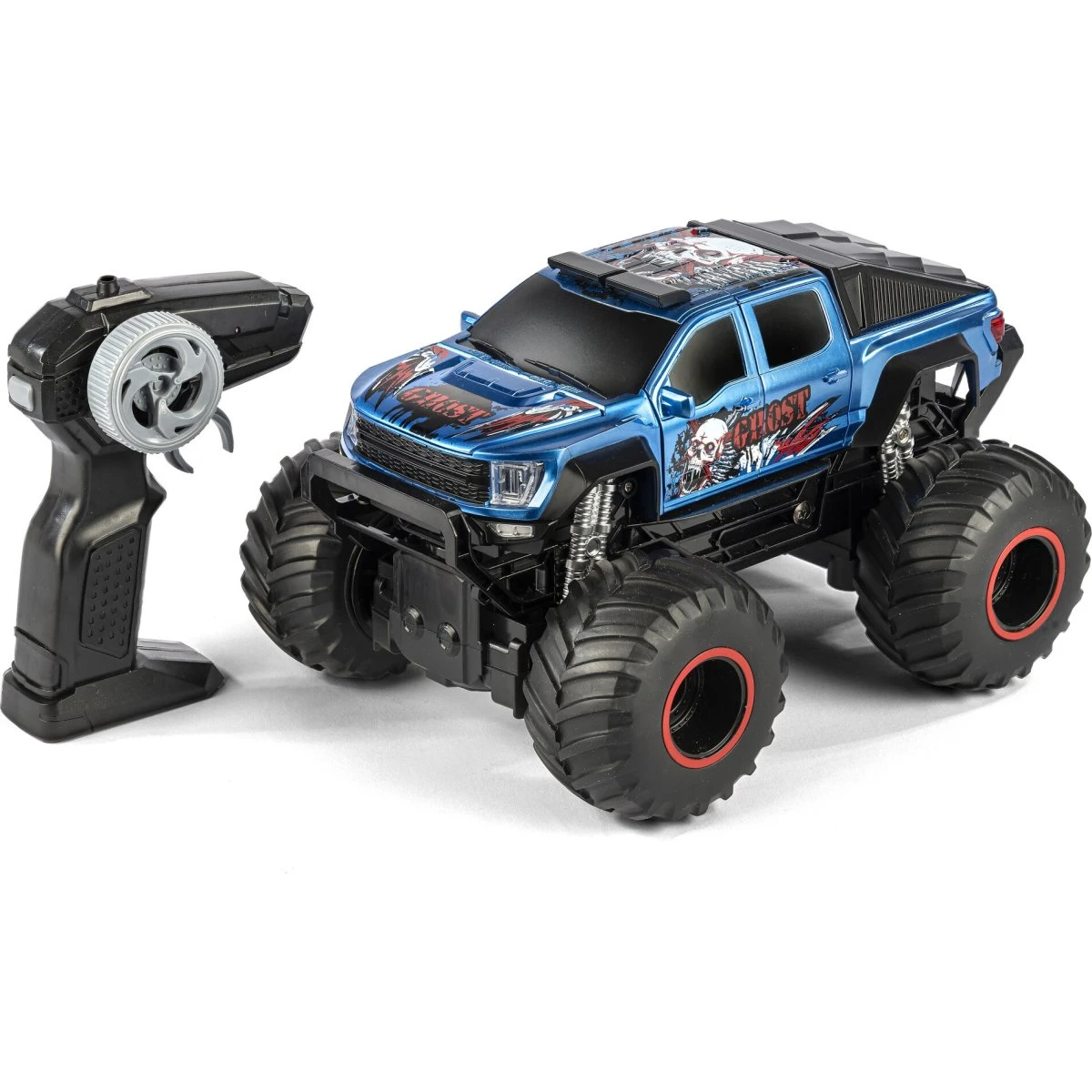 Speed Car Crash Monster Truck 1:16 - Blå/Sort med damp og lys