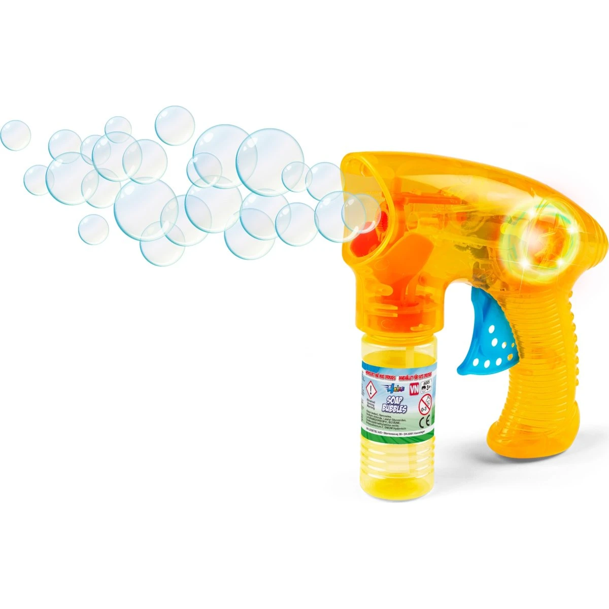 4 Kids Sæbeboblepistol med lys - Orange (53 ml)
