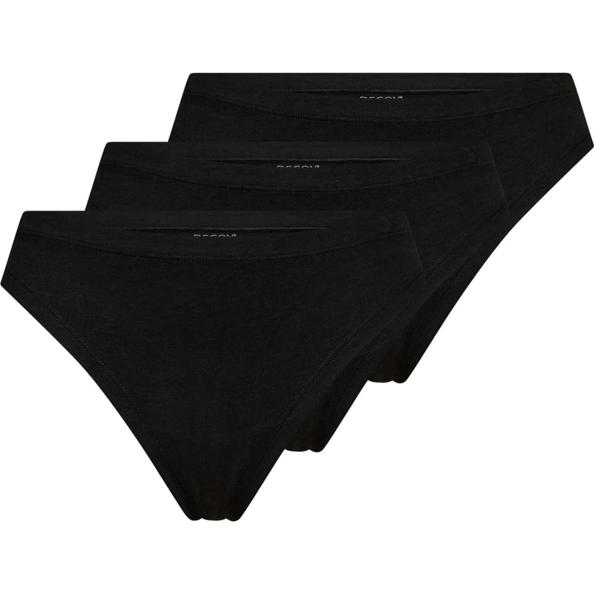 Decoy 3-pak sorte bambus G-streng trusser, str. 2XL