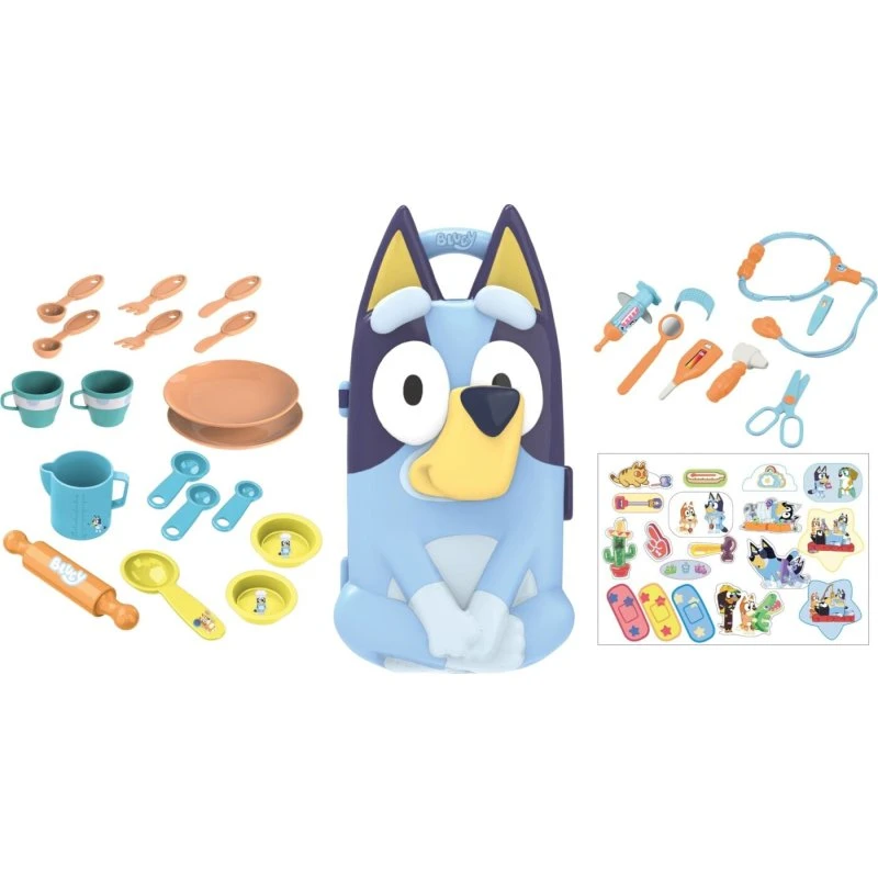 Bluey Kombi Legesæt 29 dele – Køkken & Læge