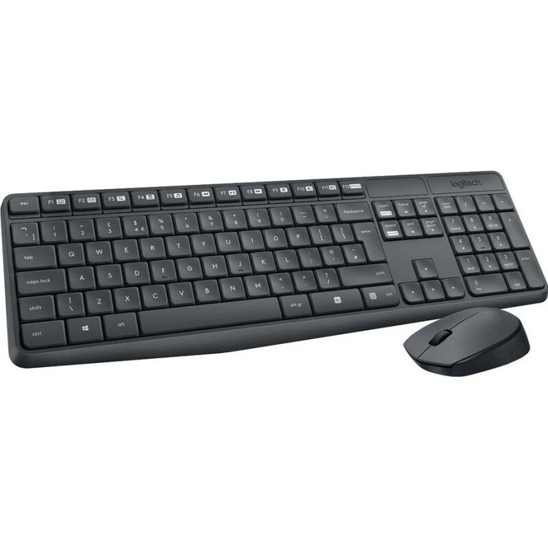 Logitech MK235 Trådløs Tastatur & Mus - Nordisk, Grå