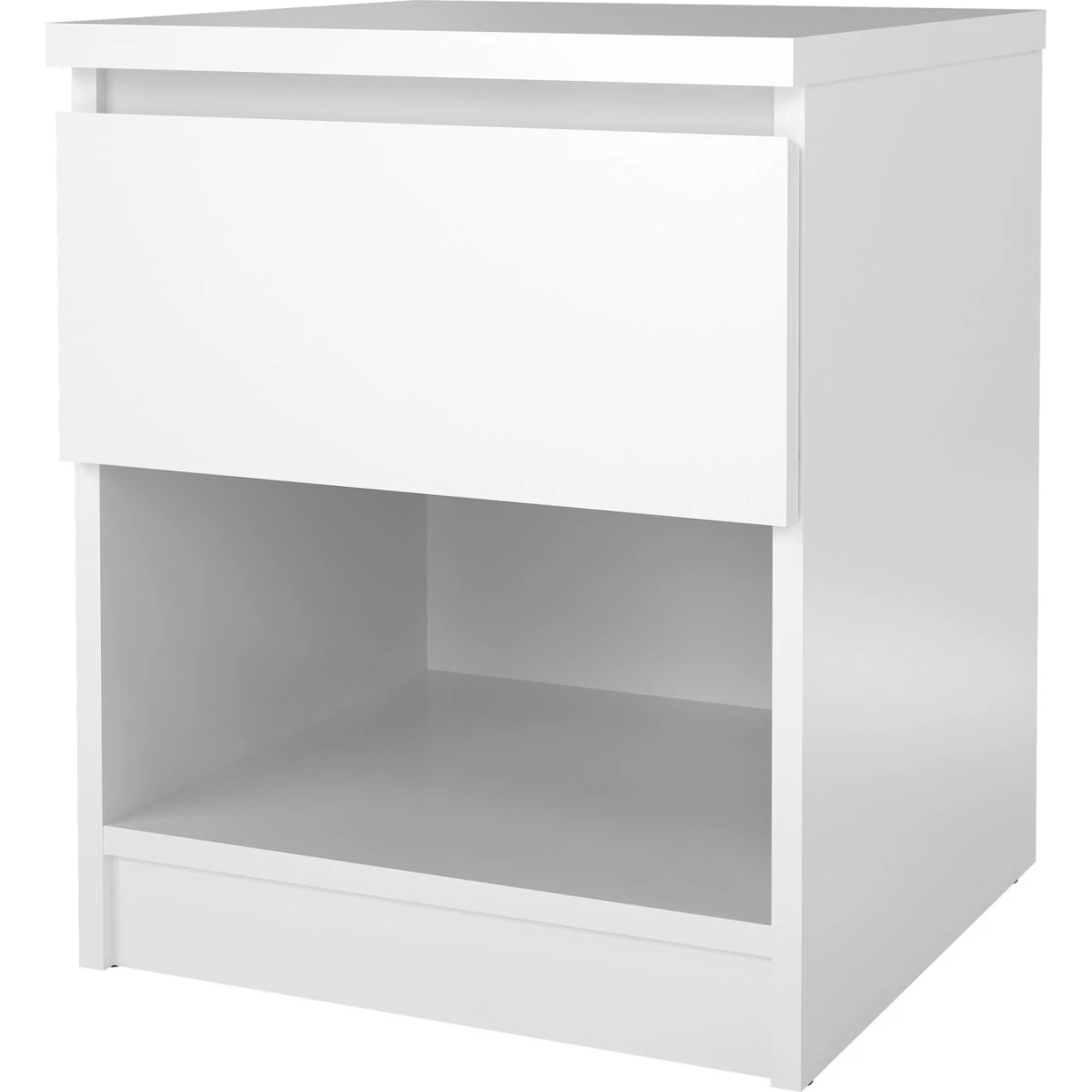 Vesterholm Naia natbord - hvid højglans, 1 skuffe, H49,5 cm