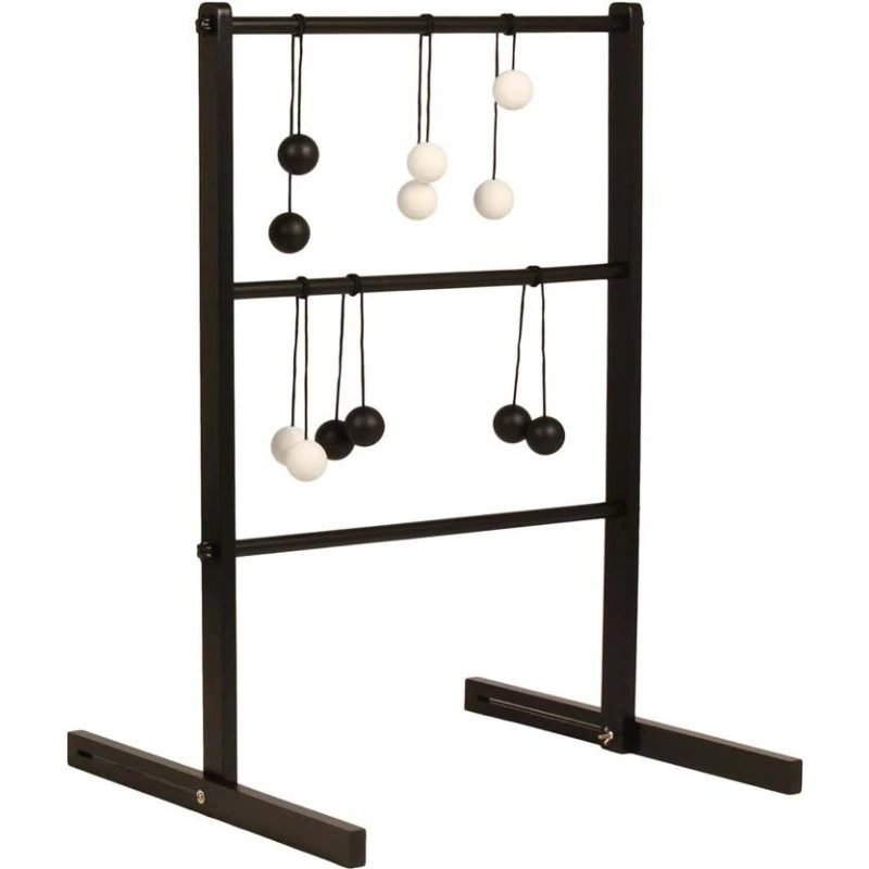 My Hood Stigegolf - Sortlakeret Gummitræ (6 bolas)