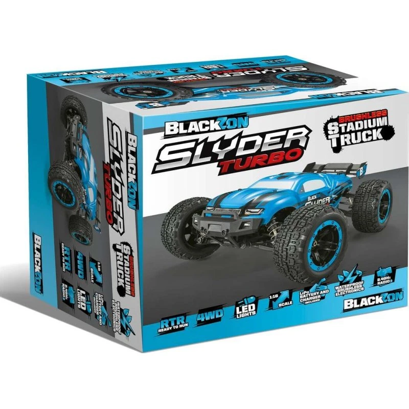 BlackZon Slyder ST Turbo 1:16 4WD Brushless – Blå
