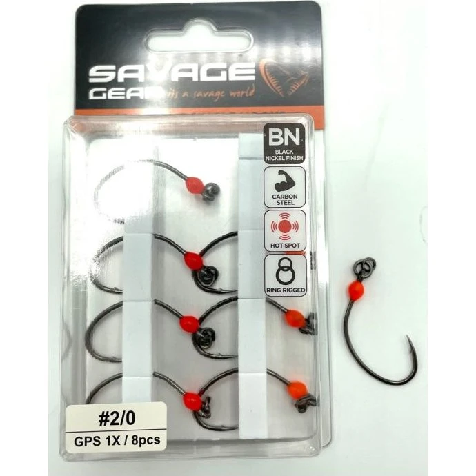 Savage Gear Ring Rigged Hot Spot Enkeltkroge