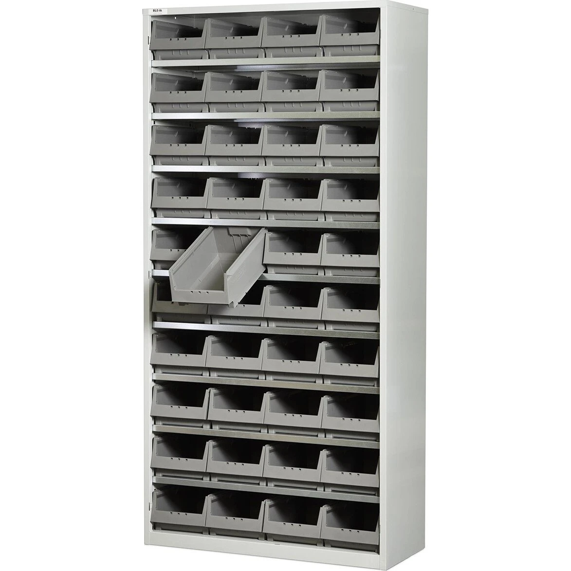 Bleva stålskab med 40 grå PPS 3098 modulkasser (2000x980x400 mm)